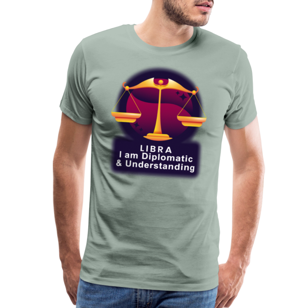 Men's Glow Libra Premium T-Shirt - steel green