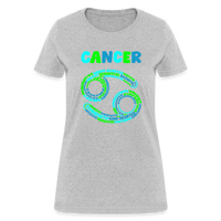 Thumbnail for Women's Power Words Cancer T-Shirt - heather gray