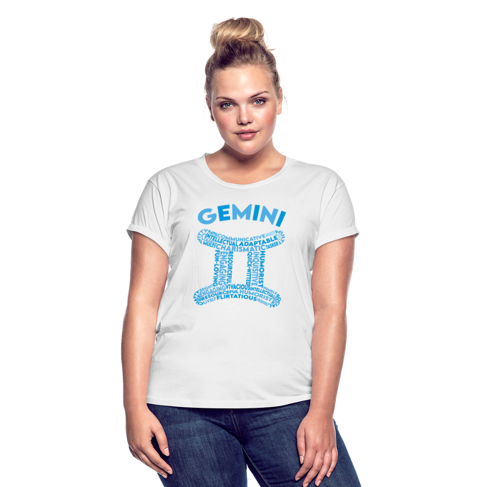 Women's Power Words Gemini Relaxed Fit T-Shirt - white