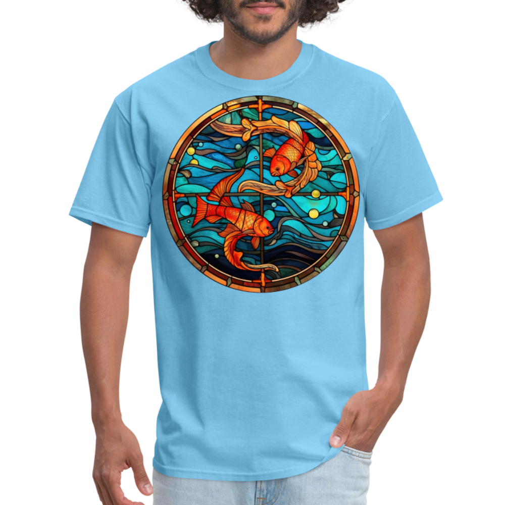 Men's Mosaic Pisces Classic T-Shirt - aquatic blue