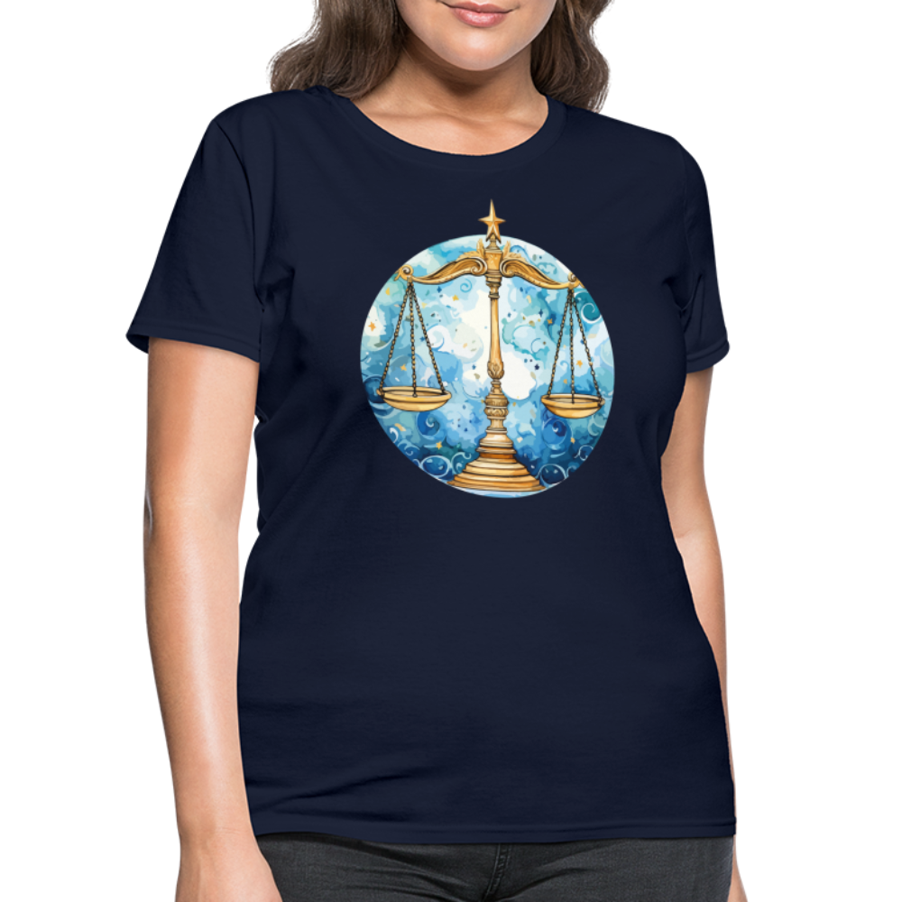 Women's Mythical Libra T-Shirt - navy