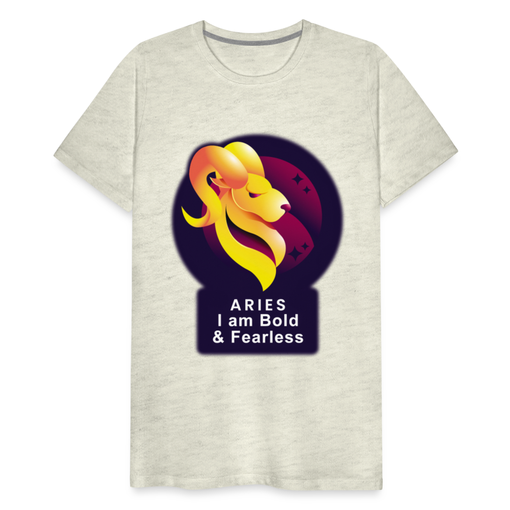 Men's Glow Aries Premium T-Shirt - heather oatmeal