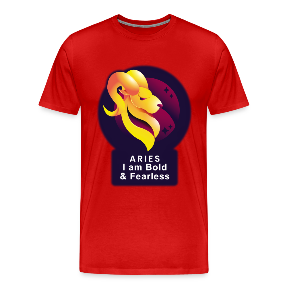 Men's Glow Aries Premium T-Shirt - red