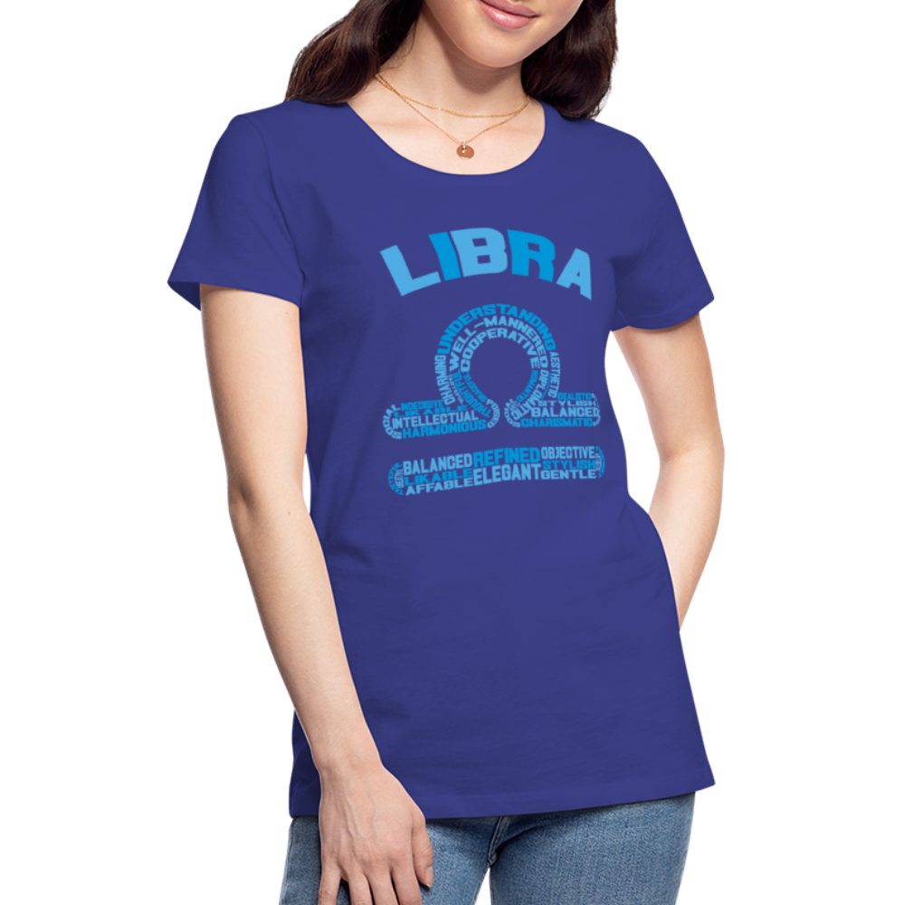 Women's Power Words Libra Premium T-Shirt - royal blue