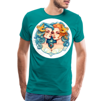 Thumbnail for Men's Symbol Gemini Premium T-Shirt - teal