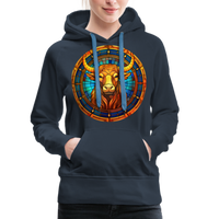 Thumbnail for Women’s Mosaic Taurus Premium Hoodie - navy