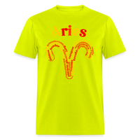 Thumbnail for Men's Power Words Aries Classic T-Shirt - safety green