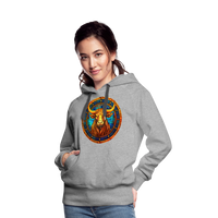 Thumbnail for Women’s Mosaic Taurus Premium Hoodie - heather grey