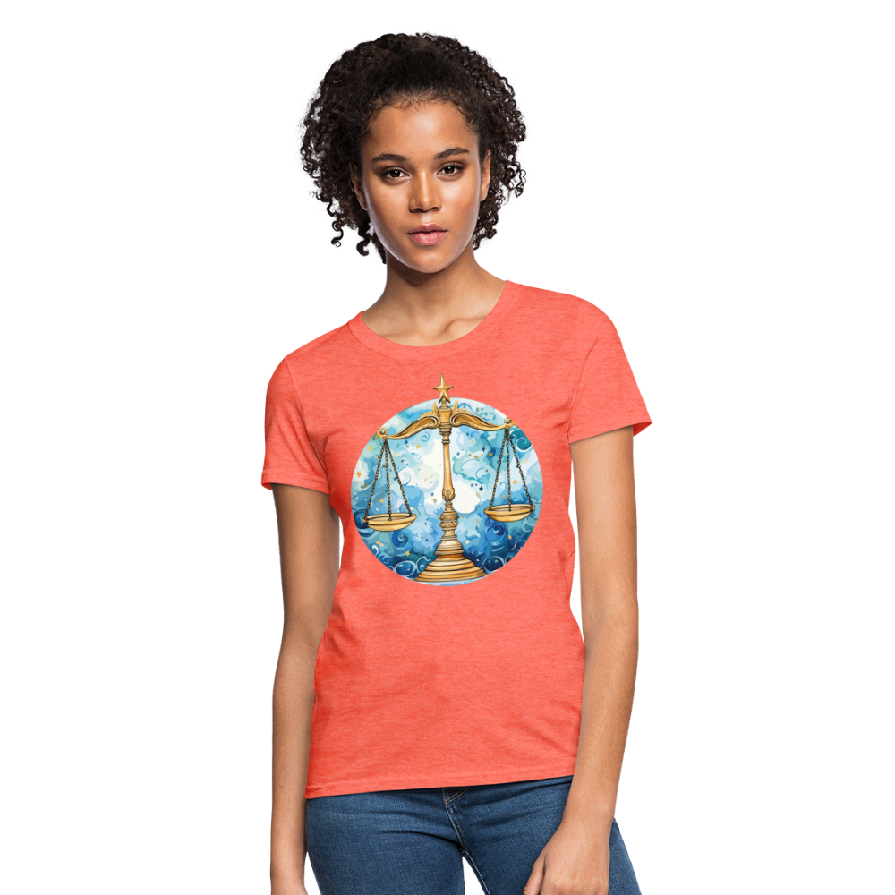 Women's Mythical Libra T-Shirt - heather coral