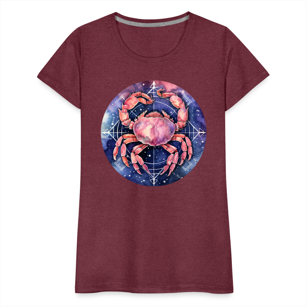 Women’s Mythical Cancer Premium T-Shirt - heather burgundy