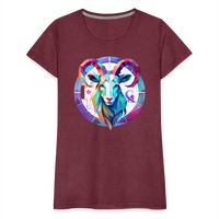 Thumbnail for Women’s Mythical Aries Premium T-Shirt - heather burgundy