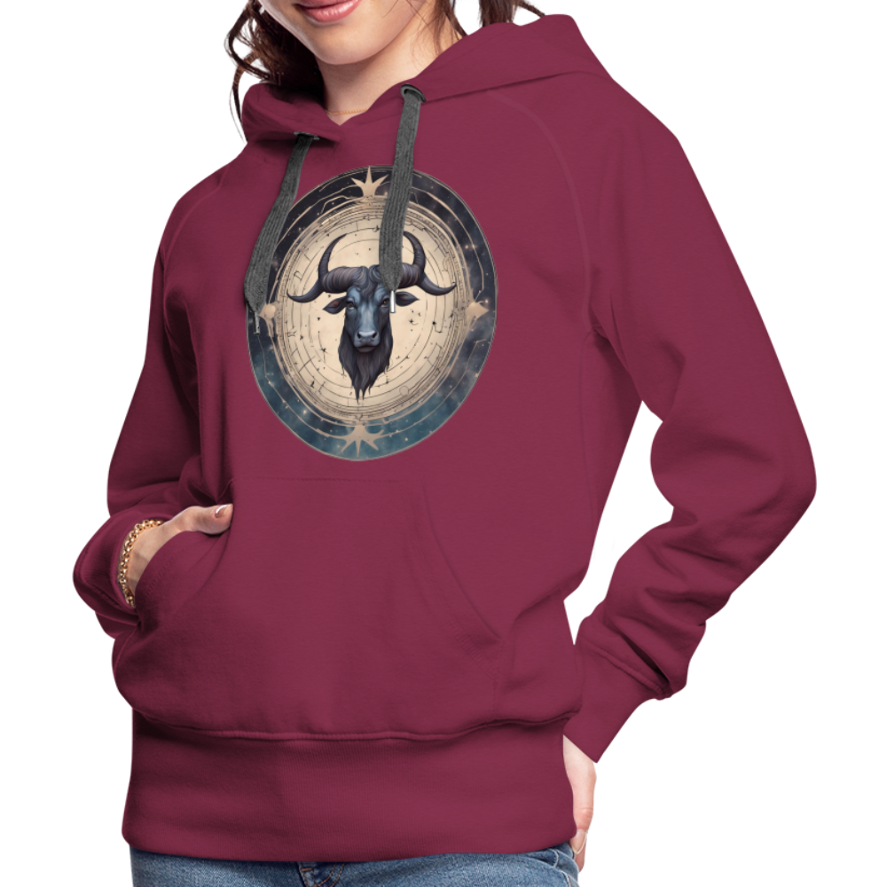 Women’s Mythical Taurus Premium Hoodie - burgundy