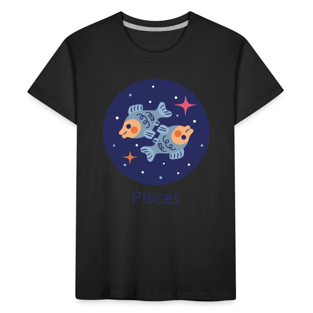 Kid’s Bluey Pisces Premium Organic T-Shirt - black