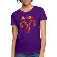 Thumbnail for Women's Power Words Aries T-Shirt - purple