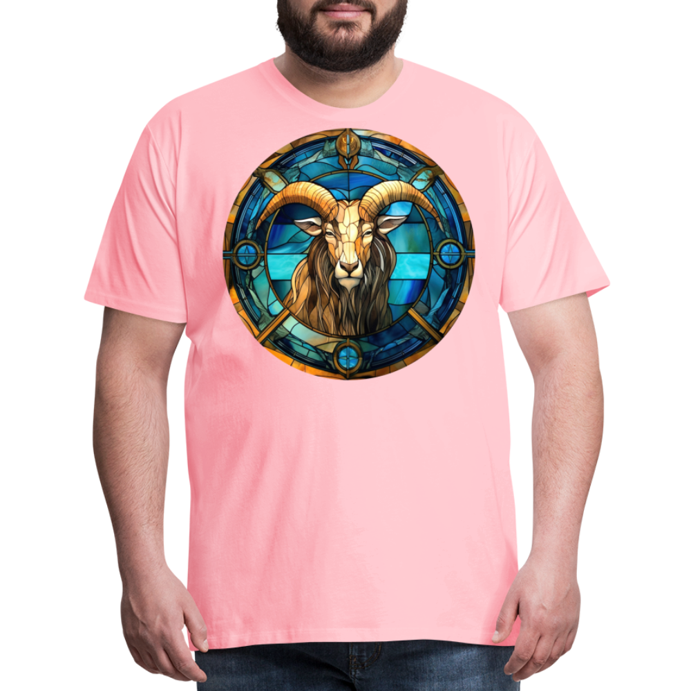 Men's Mosaic Capricorn Premium T-Shirt - pink