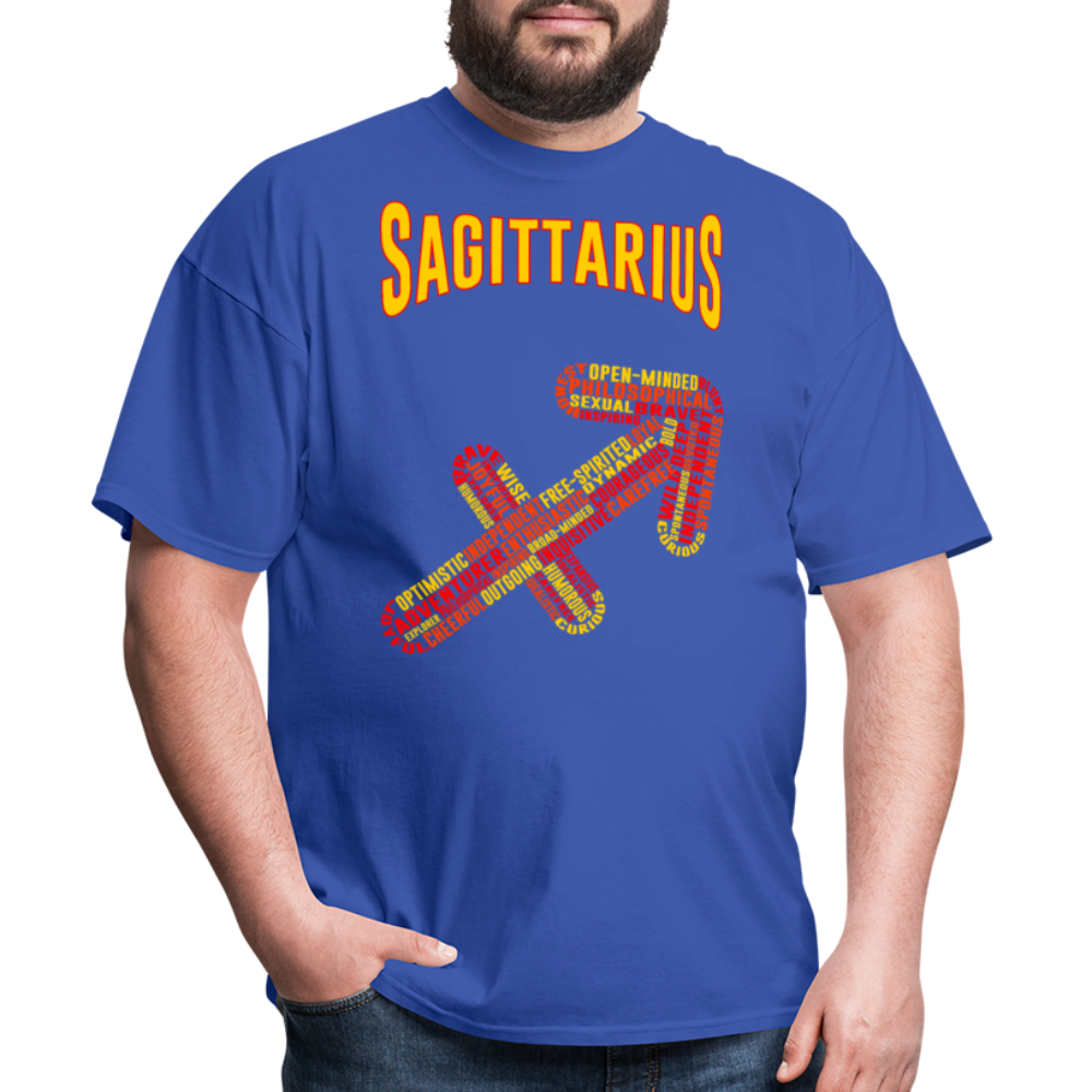 Men's Power Words Sagittarius Classic T-Shirt - royal blue