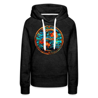 Thumbnail for Women’s Mosaic Pisces Premium Hoodie - charcoal grey