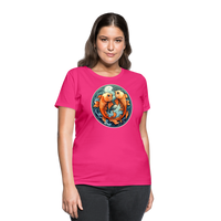 Thumbnail for Women's Symbol Pisces T-Shirt - fuchsia