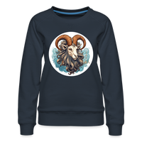 Thumbnail for Women’s Symbol Capricorn Premium Sweatshirt - navy