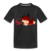 Thumbnail for Kid’s Astro Girl Scorpio Premium Organic T-Shirt - black