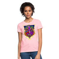 Thumbnail for Women's Cosmic Aries Design T-Shirt - pink