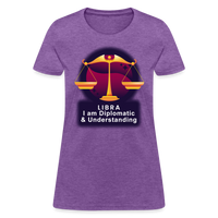 Thumbnail for Women's Glow Libra T-Shirt - purple heather