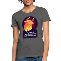 Thumbnail for Women's Glow Taurus T-Shirt - charcoal