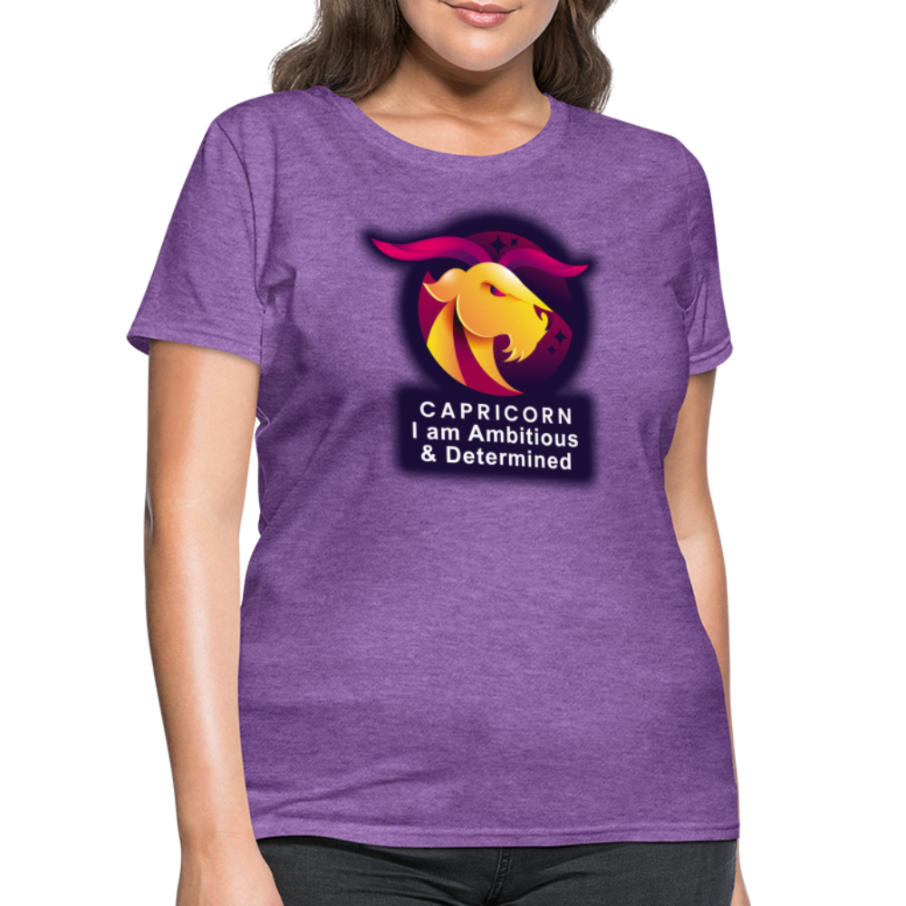 Women's Glow Capricorn T-Shirt - purple heather