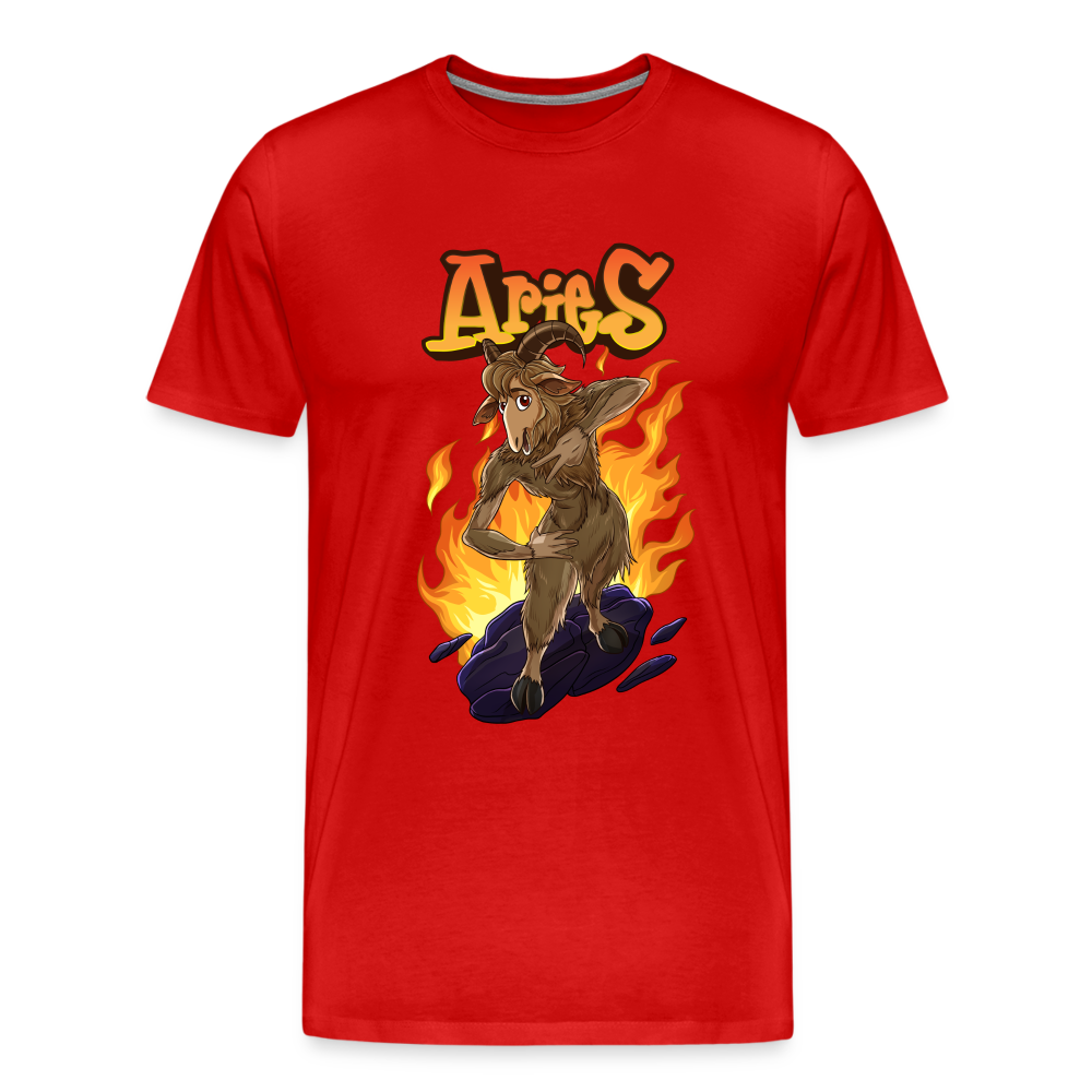 Men's Fiery Aries Premium T-Shirt - red