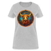 Thumbnail for Women's Mosaic Taurus T-Shirt - heather gray