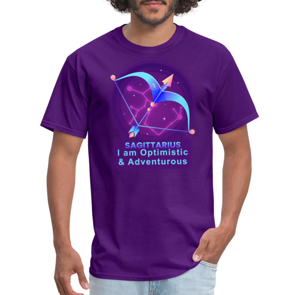 Men's Neon Sagittarius Classic T-Shirt - purple