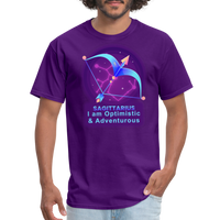 Thumbnail for Men's Neon Sagittarius Classic T-Shirt - purple