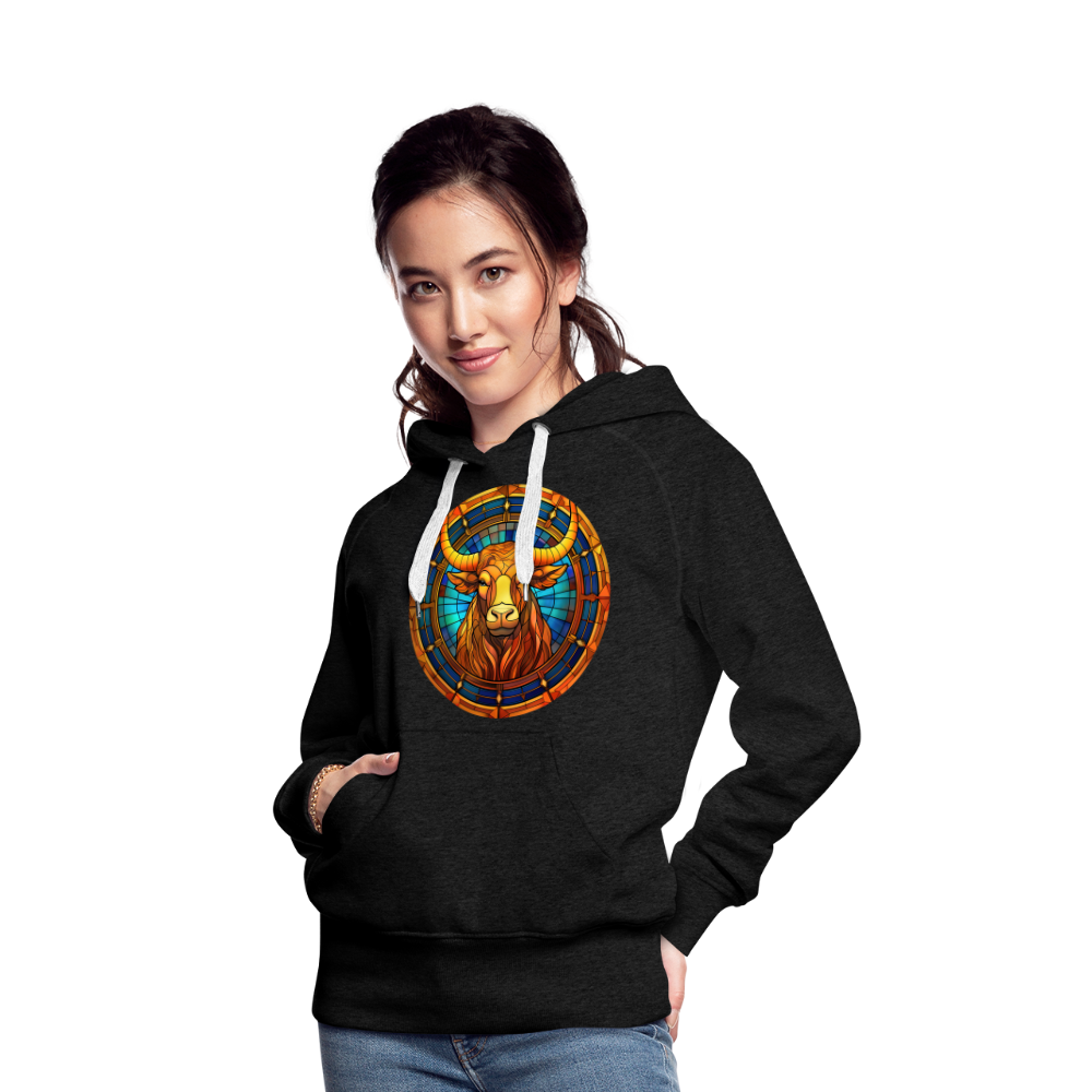 Women’s Mosaic Taurus Premium Hoodie - charcoal grey