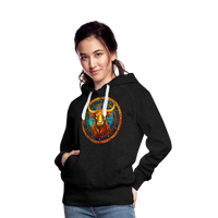 Thumbnail for Women’s Mosaic Taurus Premium Hoodie - charcoal grey