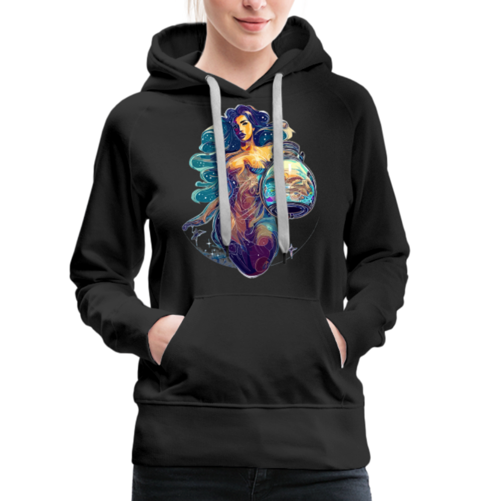 Women’s Mythical Aquarius Premium Hoodie - black