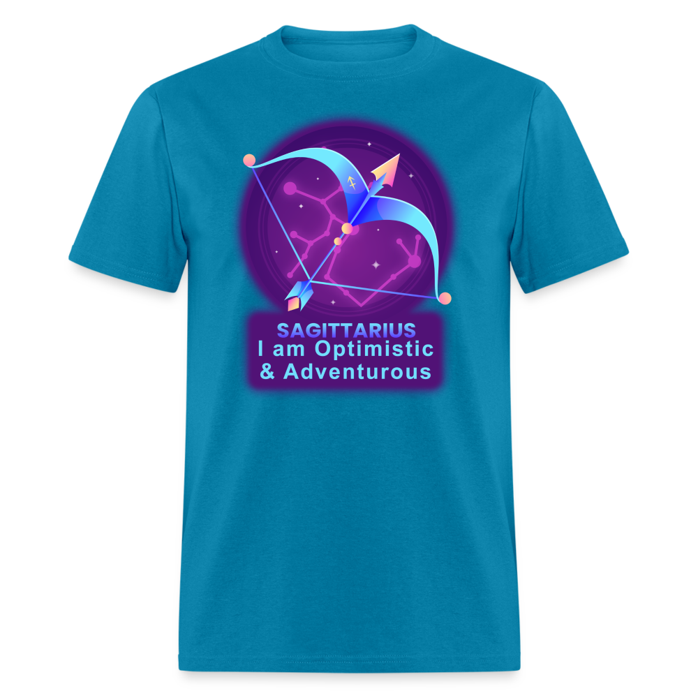 Men's Neon Sagittarius Classic T-Shirt - turquoise