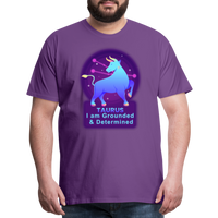 Thumbnail for Men's Neon Taurus Premium T-Shirt - purple