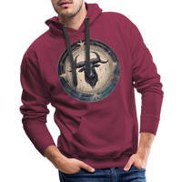 Thumbnail for Men’s Mythical Taurus Premium Hoodie - burgundy