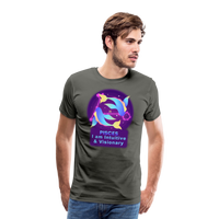 Thumbnail for Men's Neon Pisces Premium T-Shirt - asphalt gray