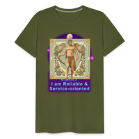 Thumbnail for Men's Mythical Virgo Premium T-Shirt - olive green