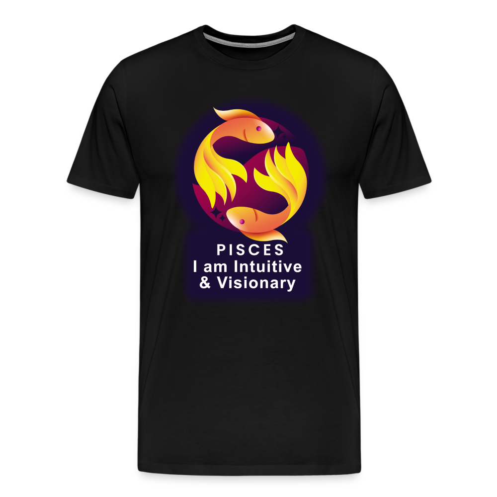 Men's Glow Pisces Premium T-Shirt - black