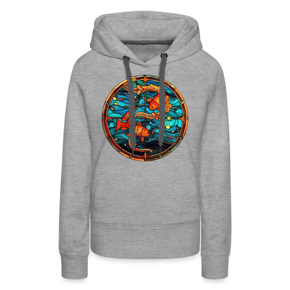 Women’s Mosaic Pisces Premium Hoodie - heather grey