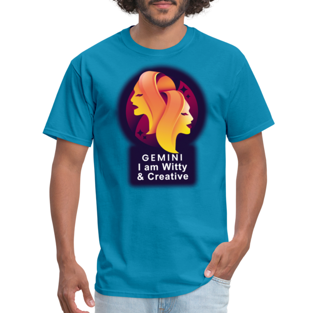 Men's Glow Gemini Classic T-Shirt - turquoise