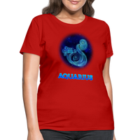 Thumbnail for Women's Stellar Aquarius T-Shirt - red