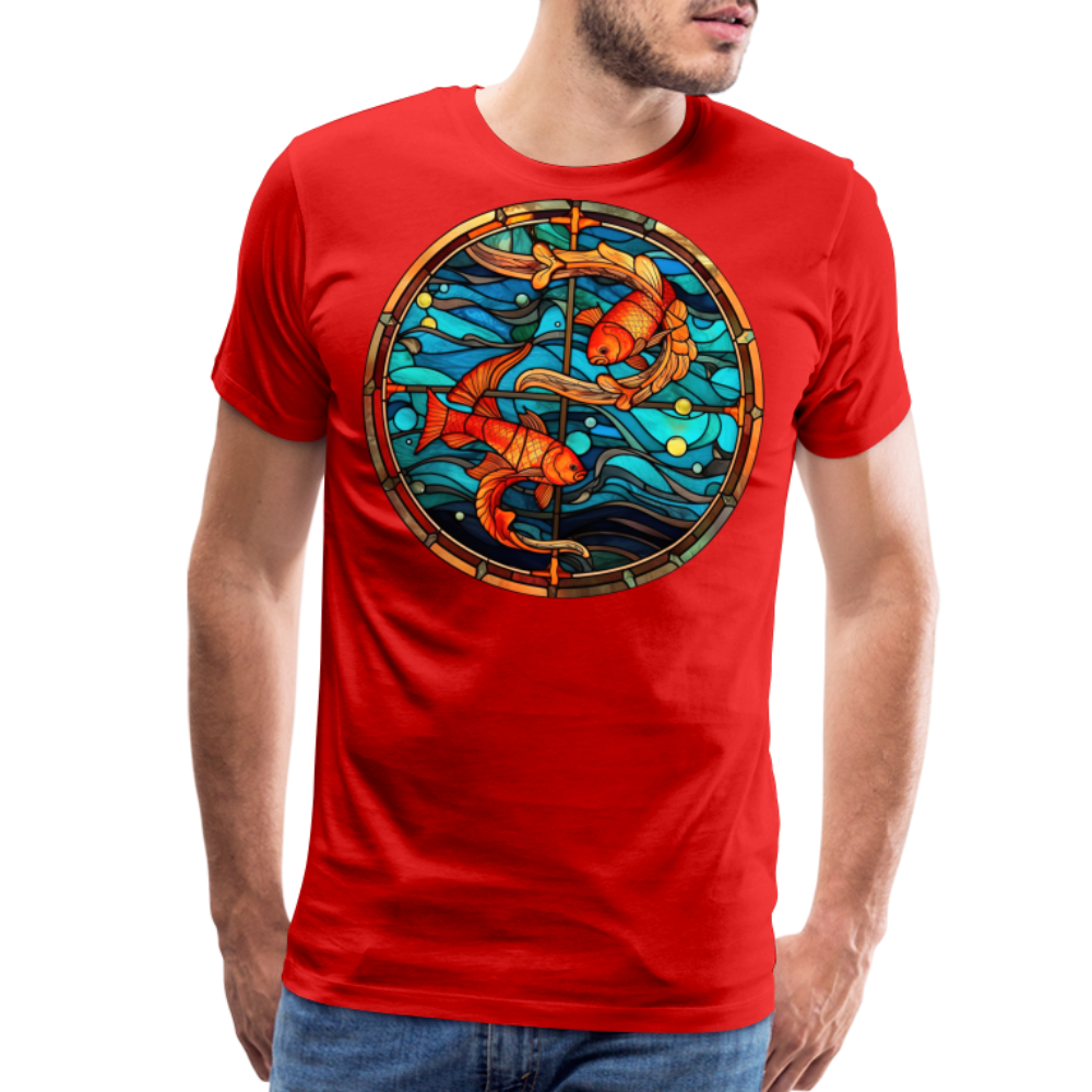 Men's Mosaic Pisces Premium T-Shirt - red