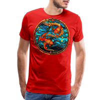 Thumbnail for Men's Mosaic Pisces Premium T-Shirt - red