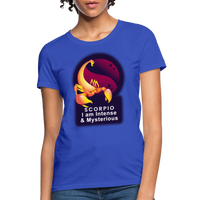 Thumbnail for Women's Glow Scorpio T-Shirt - royal blue