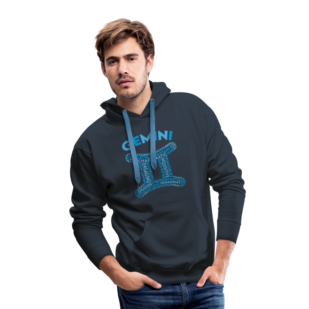 Men's Power Words Gemini Premium Hoodie - navy