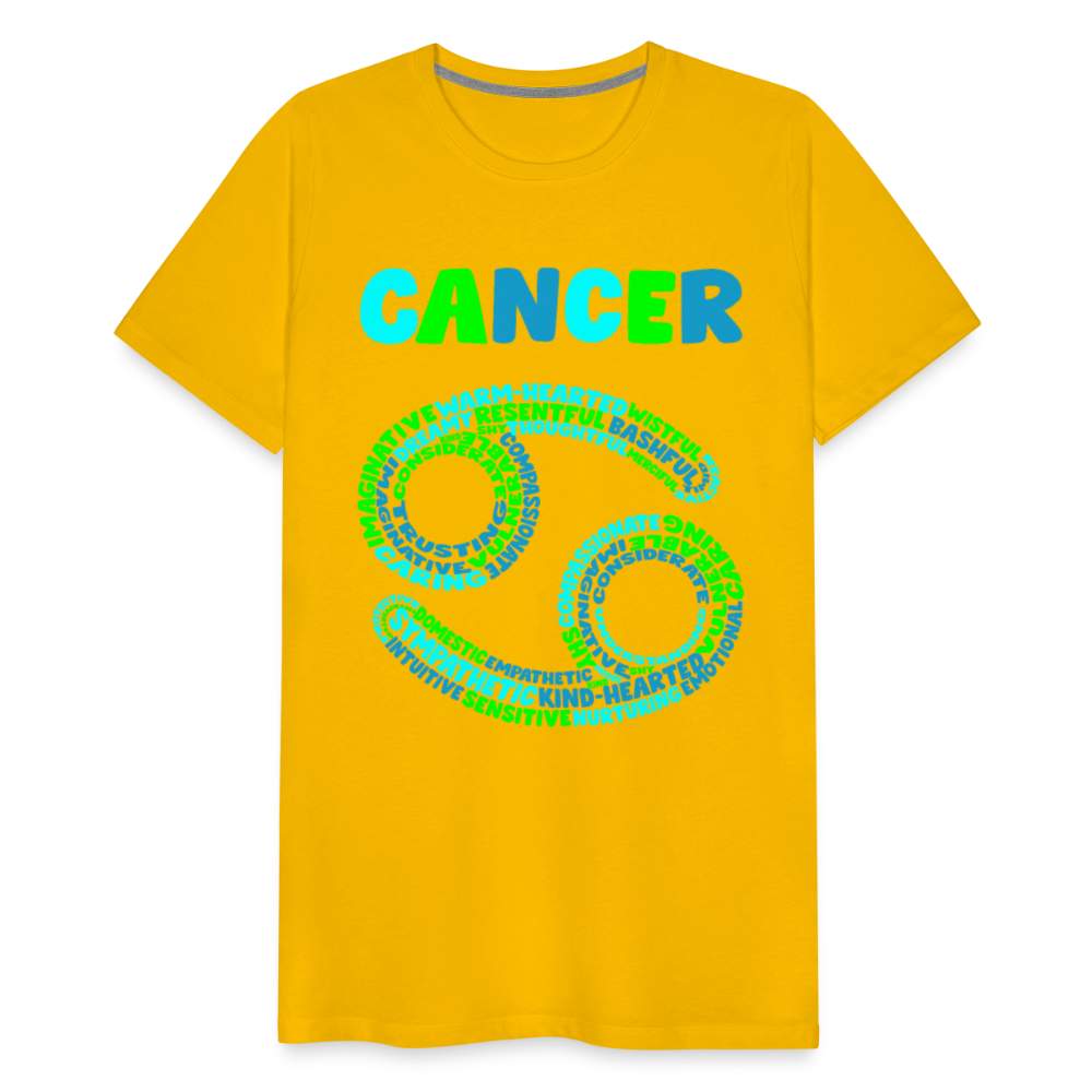 Men's Power Words Cancer Premium T-Shirt - sun yellow