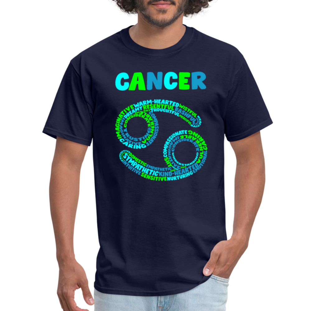 Men's Power Words Cancer Classic T-Shirt - navy